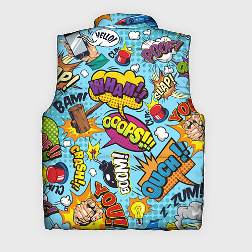 Мужской жилет Pop art comics / 3D-Черный – фото 2