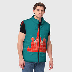 Мужской жилет Москва, цвет: 3D-красный — фото 2