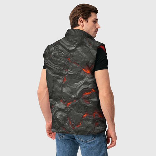 Мужской жилет Застывшая лава / 3D-Красный – фото 4