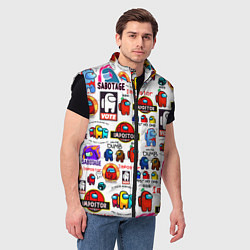 Мужской жилет AMONG US, цвет: 3D-черный — фото 2