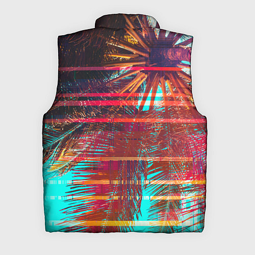 Мужской жилет Palm glitch art / 3D-Светло-серый – фото 2