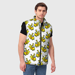 Мужской жилет Among us Pikachu, цвет: 3D-черный — фото 2