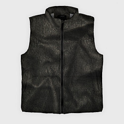 Мужской жилет Черная кожа