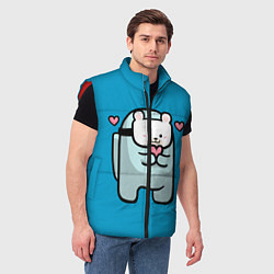 Мужской жилет Nyan Cat Among Us, цвет: 3D-красный — фото 2