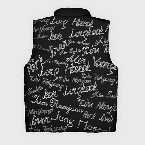 Мужской жилет BTS имена / 3D-Светло-серый – фото 2