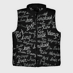 Мужской жилет BTS имена, цвет: 3D-светло-серый