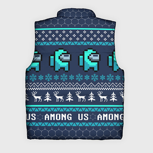Мужской жилет AMONG US НОВОГОДНИЙ / 3D-Светло-серый – фото 2