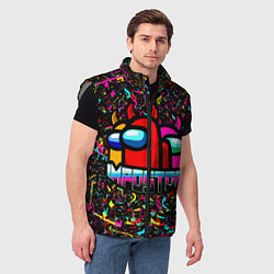 Мужской жилет AMONG US, цвет: 3D-светло-серый — фото 2