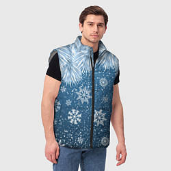 Мужской жилет Снежное Настроенние, цвет: 3D-светло-серый — фото 2
