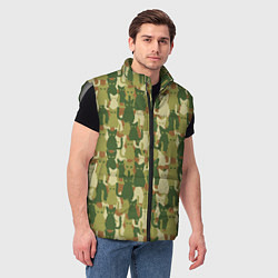 Мужской жилет Камуфляж из котов, цвет: 3D-светло-серый — фото 2