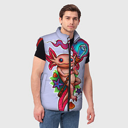 Мужской жилет Магический аксолотль, цвет: 3D-красный — фото 2
