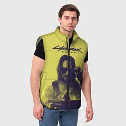 Мужской жилет Cyberpunk 2077, цвет: 3D-светло-серый — фото 2