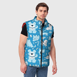 Мужской жилет Собачки, цвет: 3D-красный — фото 2