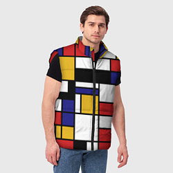 Мужской жилет Color blocking, цвет: 3D-красный — фото 2