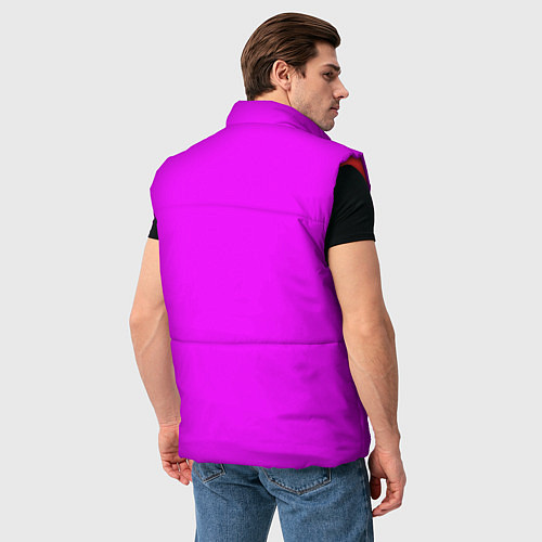 Мужской жилет Маджента без рисунка / 3D-Красный – фото 4