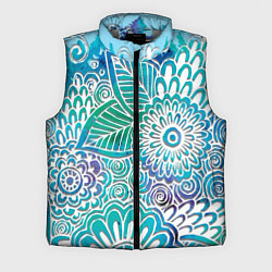 Мужской жилет Цветочный узор, цвет: 3D-светло-серый