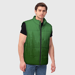 Мужской жилет Зеленый Лес, цвет: 3D-черный — фото 2