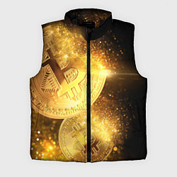 Мужской жилет БИТКОИН ЗОЛОТО BITCOIN GOLD, цвет: 3D-черный