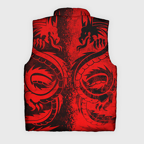 Мужской жилет BLACK RED DRAGONS TATOO / 3D-Черный – фото 2