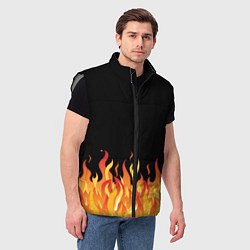 Мужской жилет ОГОНЬ И НИЧЕГО ЛИШНЕГО, цвет: 3D-светло-серый — фото 2