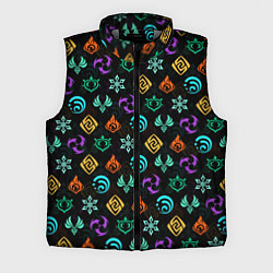 Мужской жилет GENSHIN IMPACT ЭМБЛЕМЫ, цвет: 3D-светло-серый