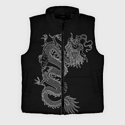 Мужской жилет ЧБ Дракон, цвет: 3D-черный