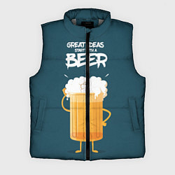 Мужской жилет Great Ideas start with a BEER
