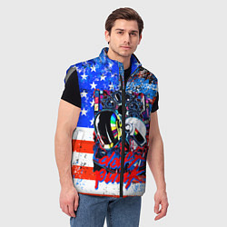 Мужской жилет Daft Punk american dream, цвет: 3D-светло-серый — фото 2