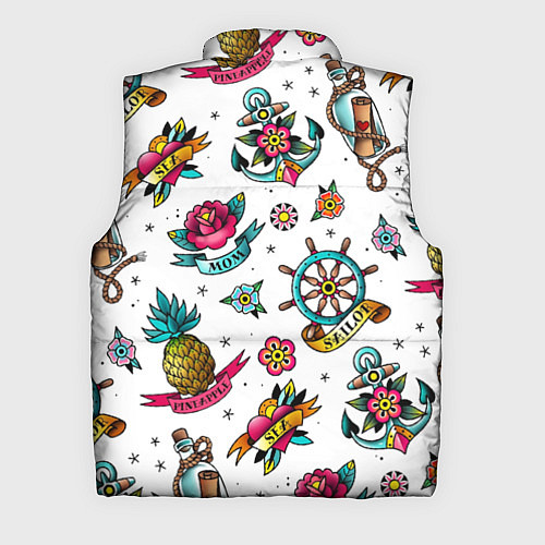 Мужской жилет Old school Sailor / 3D-Черный – фото 2