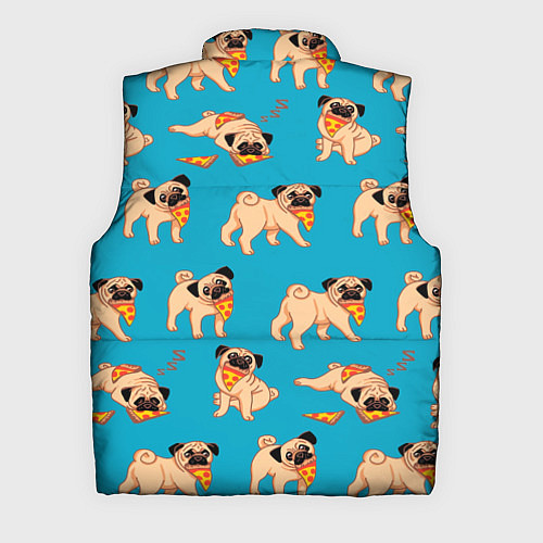 Мужской жилет Мопсы с пиццей / 3D-Светло-серый – фото 2