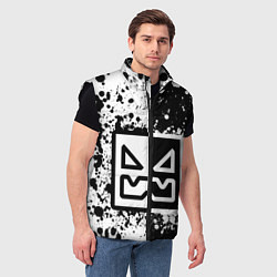 Мужской жилет Geometry Dash: Black, цвет: 3D-черный — фото 2