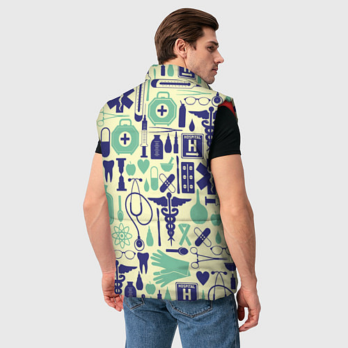 Мужской жилет Медицина Паттерн Z / 3D-Красный – фото 4