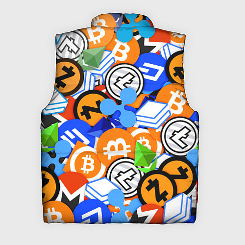 Мужской жилет КРИПТОВАЛЮТЫ CRYPTOCURRENCY / 3D-Черный – фото 2