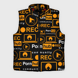 Мужской жилет PORNHUB ПОРНХАБ УЗОР, цвет: 3D-красный