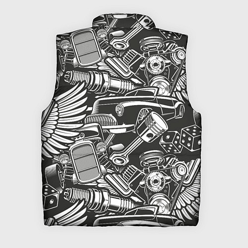 Мужской жилет Механика Автомобиль / 3D-Черный – фото 2