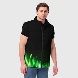 Мужской жилет Зеленый огонь, цвет: 3D-черный — фото 2