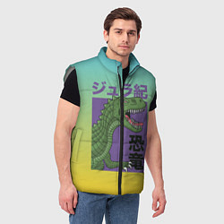 Мужской жилет T-rex Король динозавров, цвет: 3D-светло-серый — фото 2