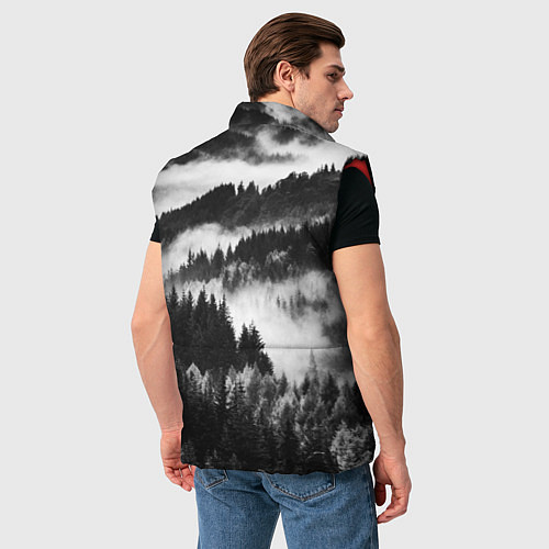 Мужской жилет ТУМАННЫЙ ЛЕС МРАЧНЫЙ ЛЕС / 3D-Красный – фото 4