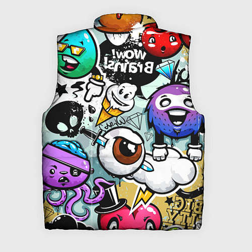 Мужской жилет Граффити / 3D-Черный – фото 2