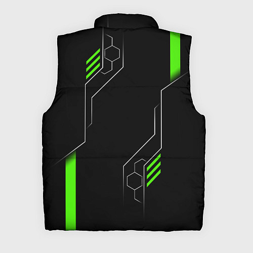Мужской жилет ФУТУРИСТИЧНАЯ БРОНЯ ЗЕЛЕНАЯ / 3D-Черный – фото 2
