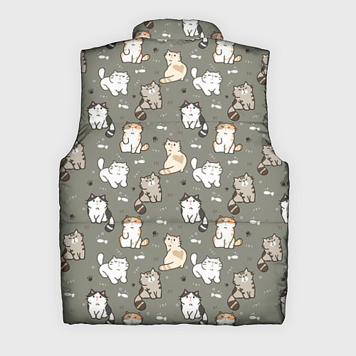 Мужской жилет Кошечки с рыбками / 3D-Черный – фото 2