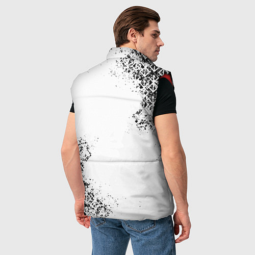 Мужской жилет БЕРСЕРК logo чб / 3D-Красный – фото 4