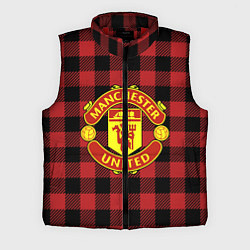 Мужской жилет Манчестер Юнайтед фон в клетку, цвет: 3D-красный