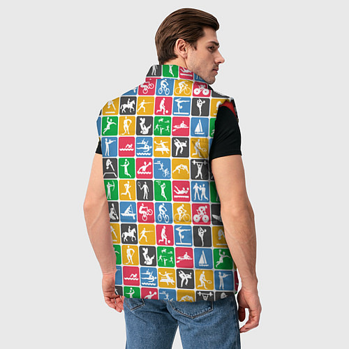 Мужской жилет СПОРТ / 3D-Красный – фото 4