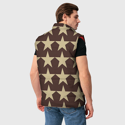 Мужской жилет Шампанские звёзды / 3D-Красный – фото 4
