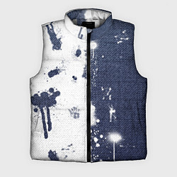 Мужской жилет Джинсы тай дай белизной хлоркой, цвет: 3D-светло-серый