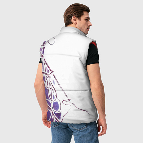 Мужской жилет Фиолетовые нити / 3D-Красный – фото 4