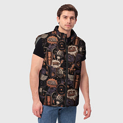 Мужской жилет Граффити на спорте, цвет: 3D-светло-серый — фото 2