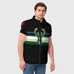 Мужской жилет Milwaukee Bucks форма Statement Edition, цвет: 3D-красный — фото 2
