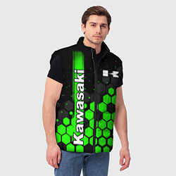 Мужской жилет KAWASAKI КАВАСАКИ, цвет: 3D-черный — фото 2